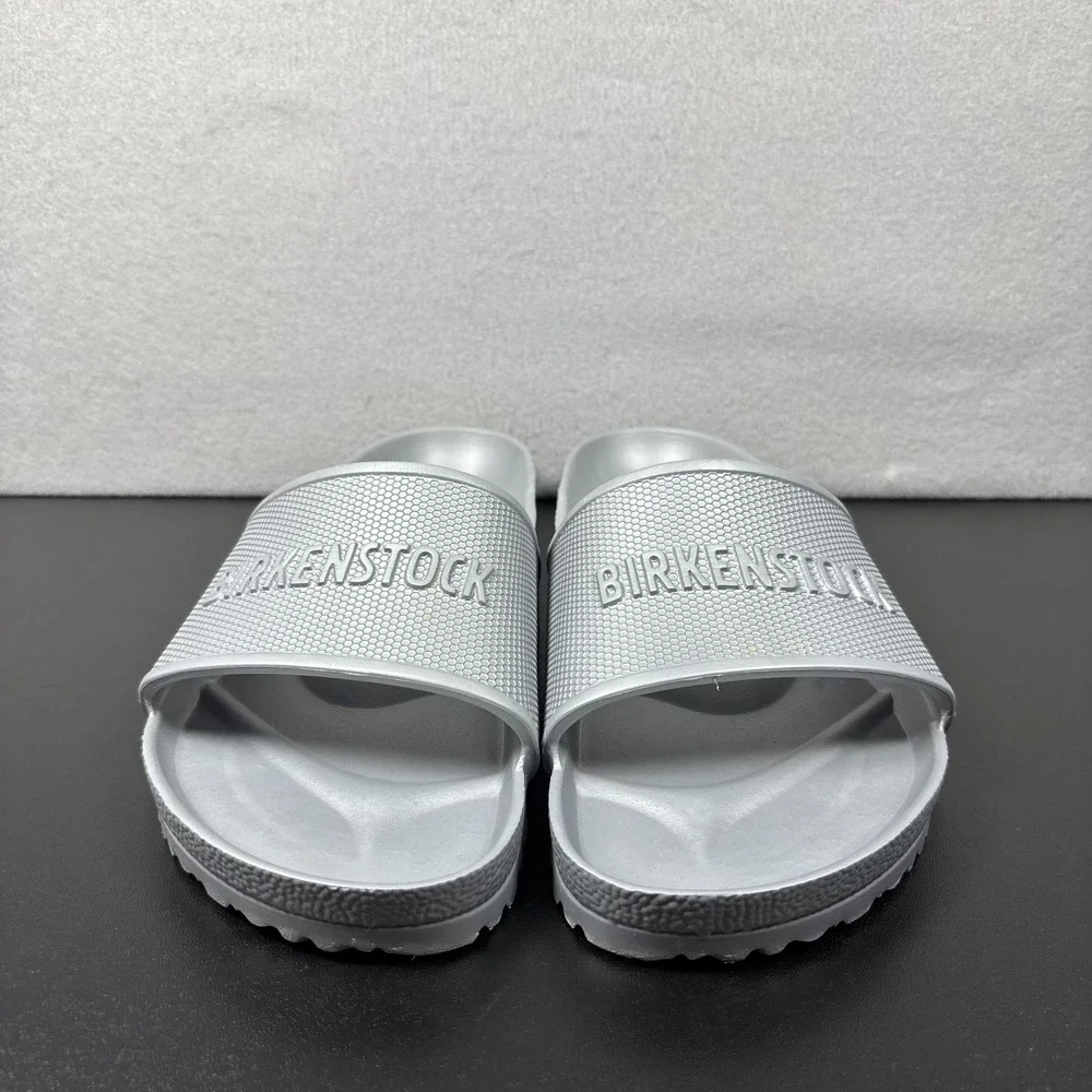 Birkenstock‎ Barbados EVA Men's Silver Slide Sandals Size 11/44